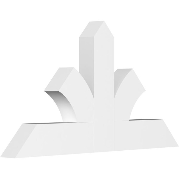 Ekena Millwork Richland Architectural Grade PVC Gable Bracket, 48"W x 26"H x 4"D x 6"F, 13/12 Pitch GBP048X26X0406RIC00 - main